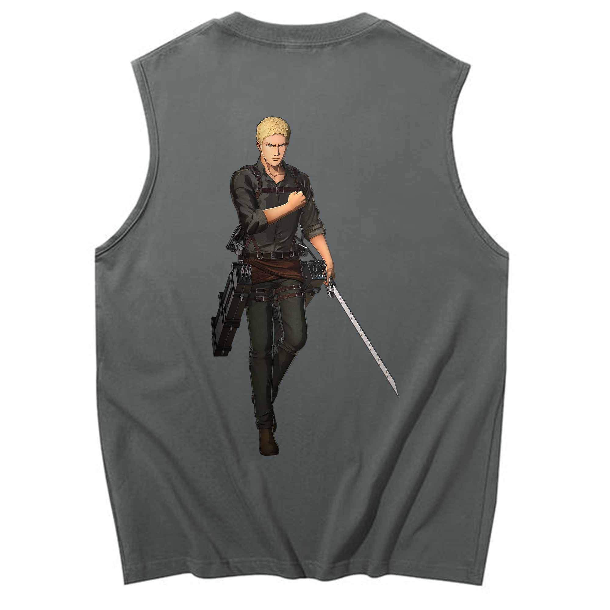 （画像用） 進撃の巨人 ライナー・ブラウン Attack on Titan Reiner Braun コットン100％タンクトップ（背面プリント）